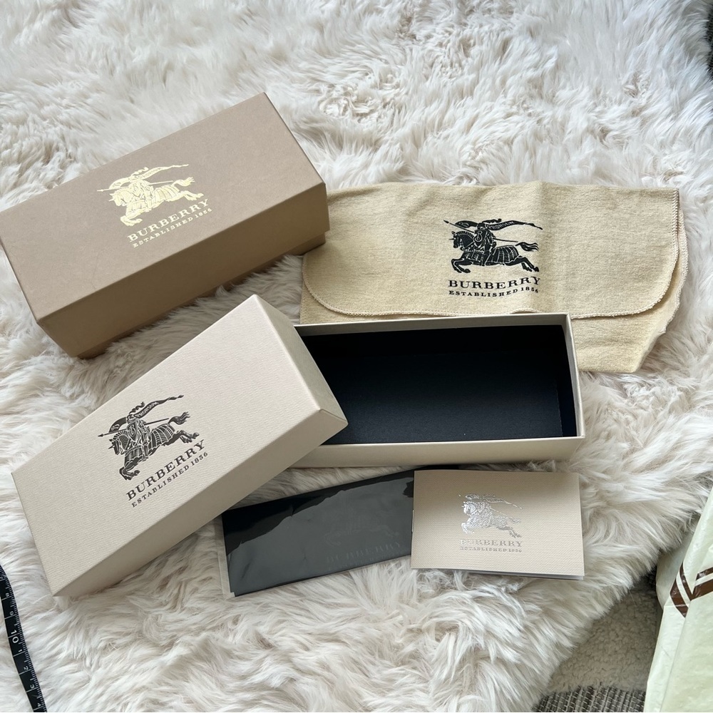 Bundle of 2 Burberry Cardboard Eyeglass Sunglass Boxes NWOT